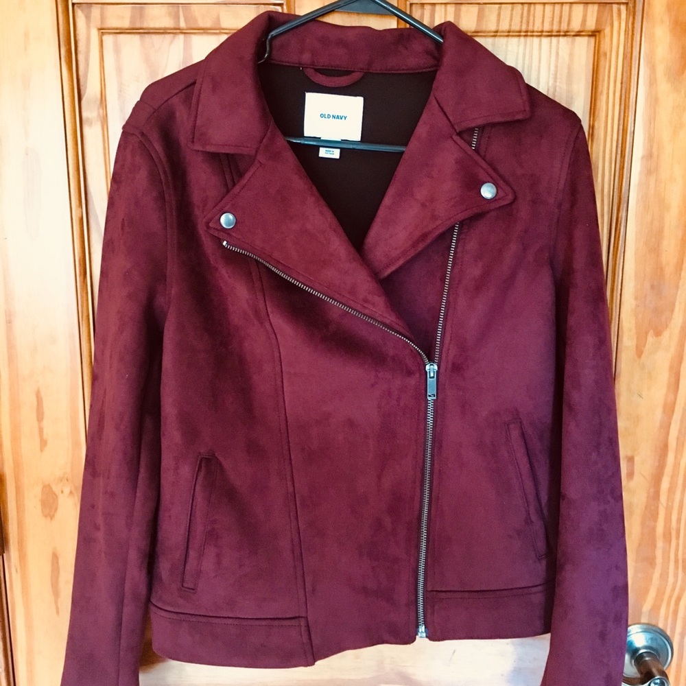Faux-Suede Moto Jacket